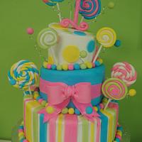 Lollipop 1st Birthday Cake