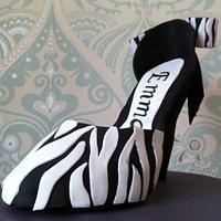 Zebra Print Shoe and fashion cake