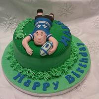 rugby cake
