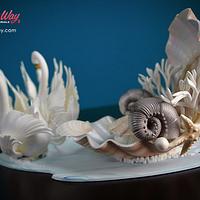 Sugar Swans and Seashell Carriage