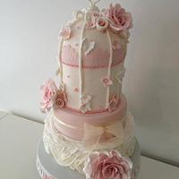 Romantic Birdcage Wedding cake