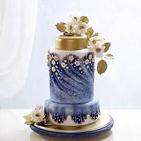 A blue cake