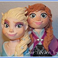 Anna and Elsa Cake / Frozen cake