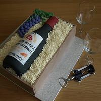 Wine Bottle Box Cake