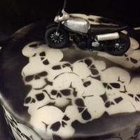 Biker and Skull cake