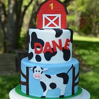 Farm 1st Birthday Cake - cake by Elisabeth Palatiello - CakesDecor