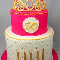 Tiara 50th Birthday Cake