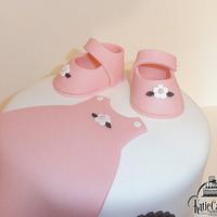 Dress and Booties Baby Shower Cake