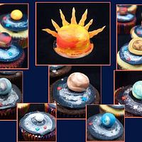 Solar system cake n cupcakes