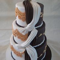 Half n Half wedding cake