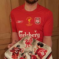 Hand painted Liverpool Football Club cake