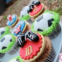 Football Birthday Celebration Cupcakes