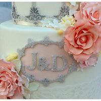Floral Wedding Birdcage Cake
