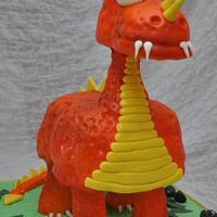 Dragon/dinosaur birthday cake 