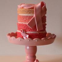 Breast Cancer Awareness Pink Mini Ombre Cake