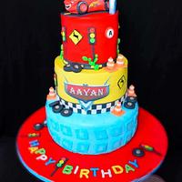 Cars themed cake
