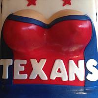 Texans cheerleader cake