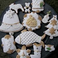 White Christmas Gingerbread cookies