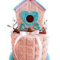 So Flo competition entry- Bird House cake