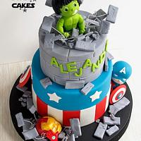 Baby Marvel Avengers cake