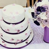 Violet wedding cake