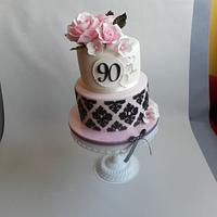 Birthday cake with roses