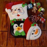 Christmas stocking cake