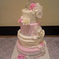Wafer paper flower cake - cake by Dolcetto Cakes - CakesDecor