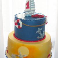 Sailor cake for first birthday