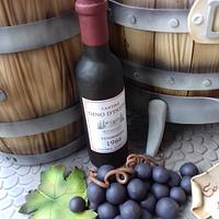 Torchio e botte con vino - Wine barrel