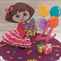 Dora theme cakep
