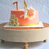 Peach themed cake