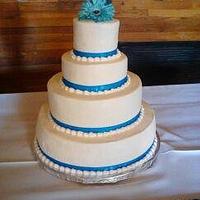 something blue wedding cake