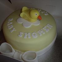 Little Duck Baby Shower Cake