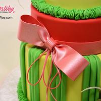 Colorful Pomander Wedding Cake