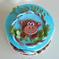 Jungle Animal Smash Cake for a 1st Birthday