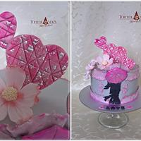Romantic "love" cake
