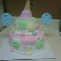 Candy land theme cake