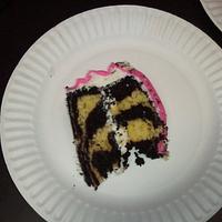 Black/White/Pink Zebra Cake