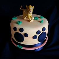 Hand Painted Lion King Cake