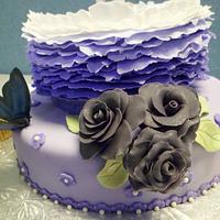 Girl with Purse Frill Cake