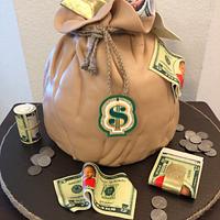 Money Bag Cake