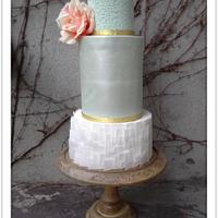 Pastel Mint embroided cake- my 3rd cake