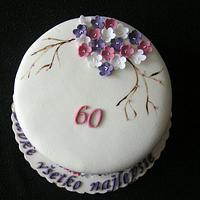 cake with small flowers