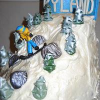 Snowboarder Birthday Cake