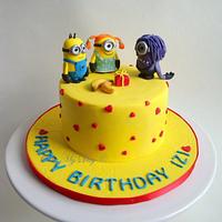 Mini Minions cake :)