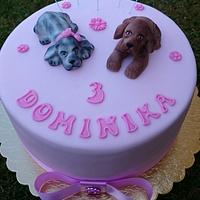 Cake with dogs