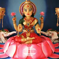 Goddess Lakshmi cake from Festival of Lights Colloboration