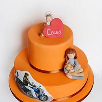 Very nonstandard orange wedding cake