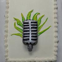 Microphone Tattoo Groom's Cake